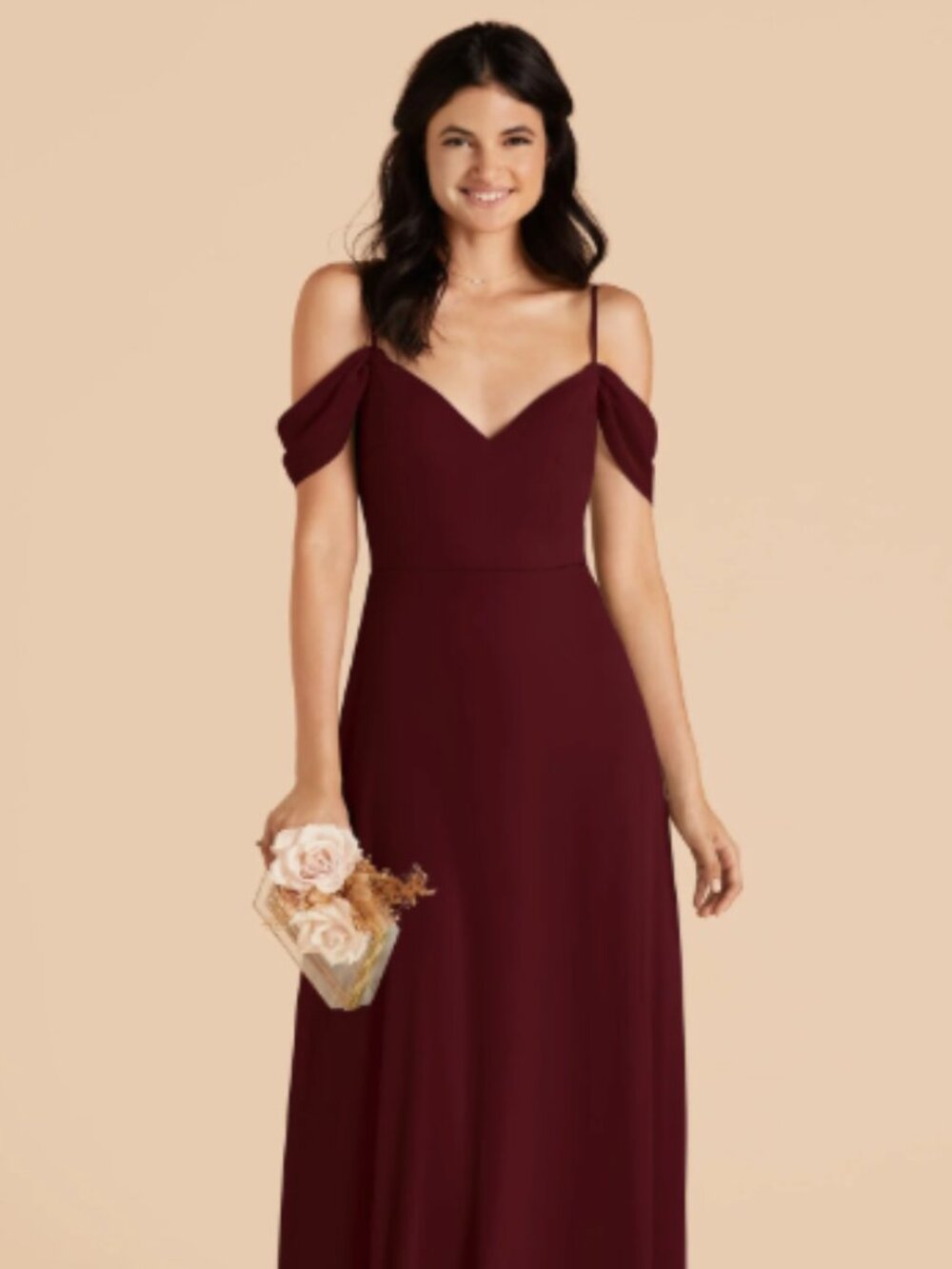 Birdy Grey Bridesmaid Devin Dress Chiffon Cabernet XS